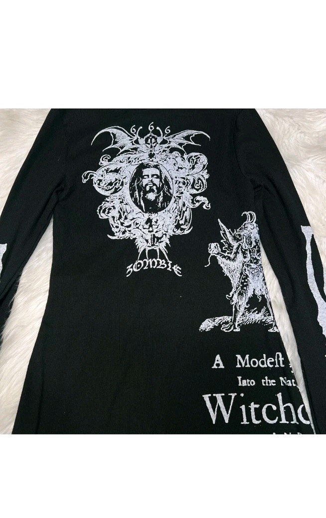 HOT TOPIC ROB ZOMBIE WITCHCRAFT RIBBED ROMPER NWT SZ-L