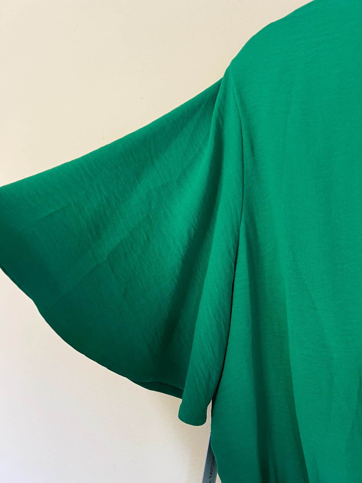 Emma & Michele V Neck Flutter Sleeve Skort Romper – Green – Size XL