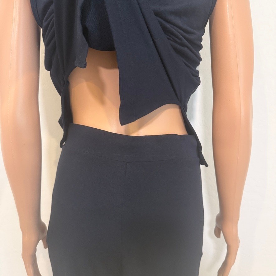 Cabi XS sleeveless knit jumpsuit pant one piece outfit P3 3314