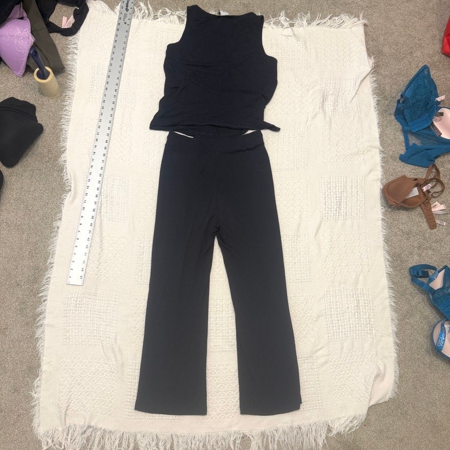 Cabi XS sleeveless knit jumpsuit pant one piece outfit P3 3314