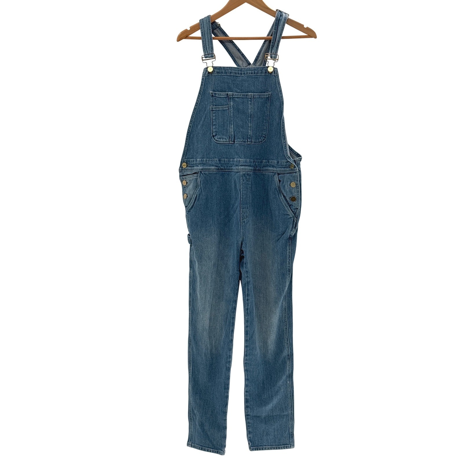 Frame Overalls Islet Garçon Women Size Medium Blue Tapered Leg