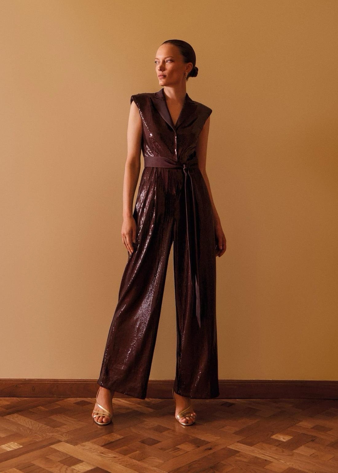 PHASE EIGHT IVEY SEQUIN JUMPSUIT – BURGUNDY UK12 BNWT RRP£199
