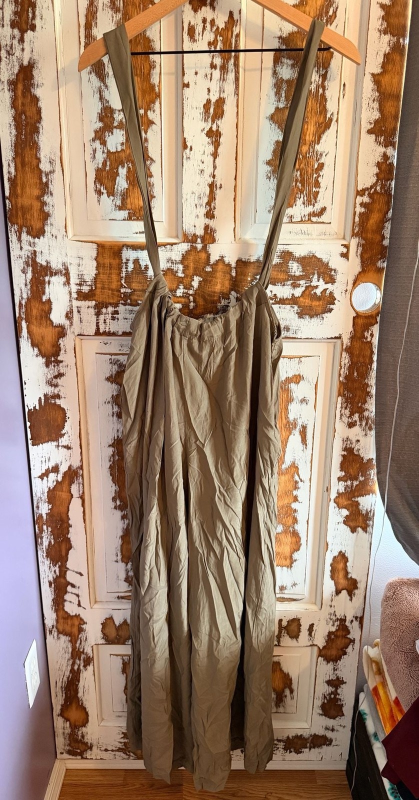 In February Boho Scandinavian Coastal Resort Wear Wide Leg Jumpsuit Sz S NWT