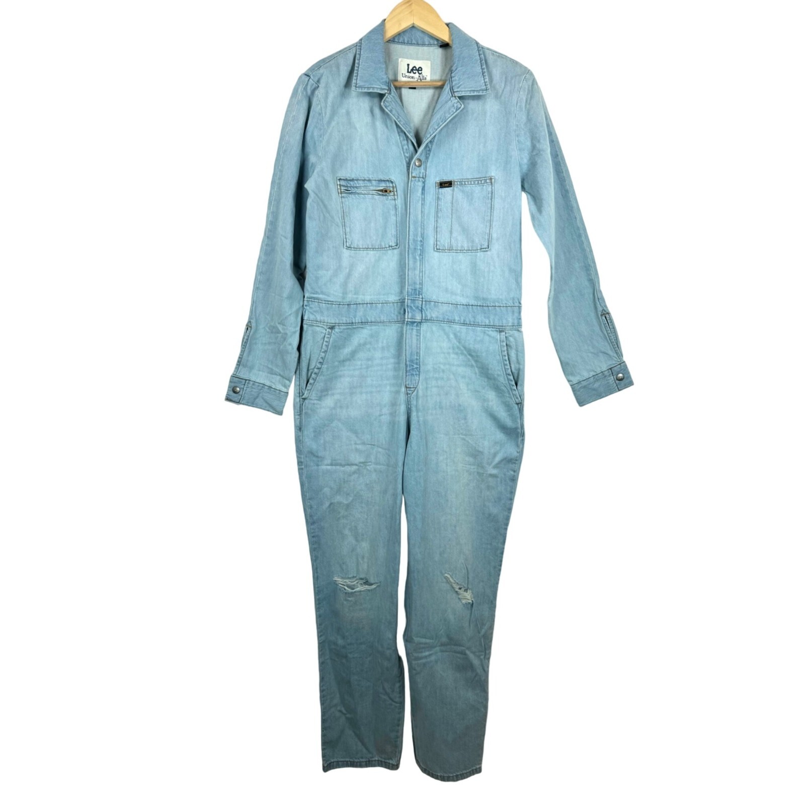 Lee Union Alls Vintage Modern 90s denim overall distressed sz M