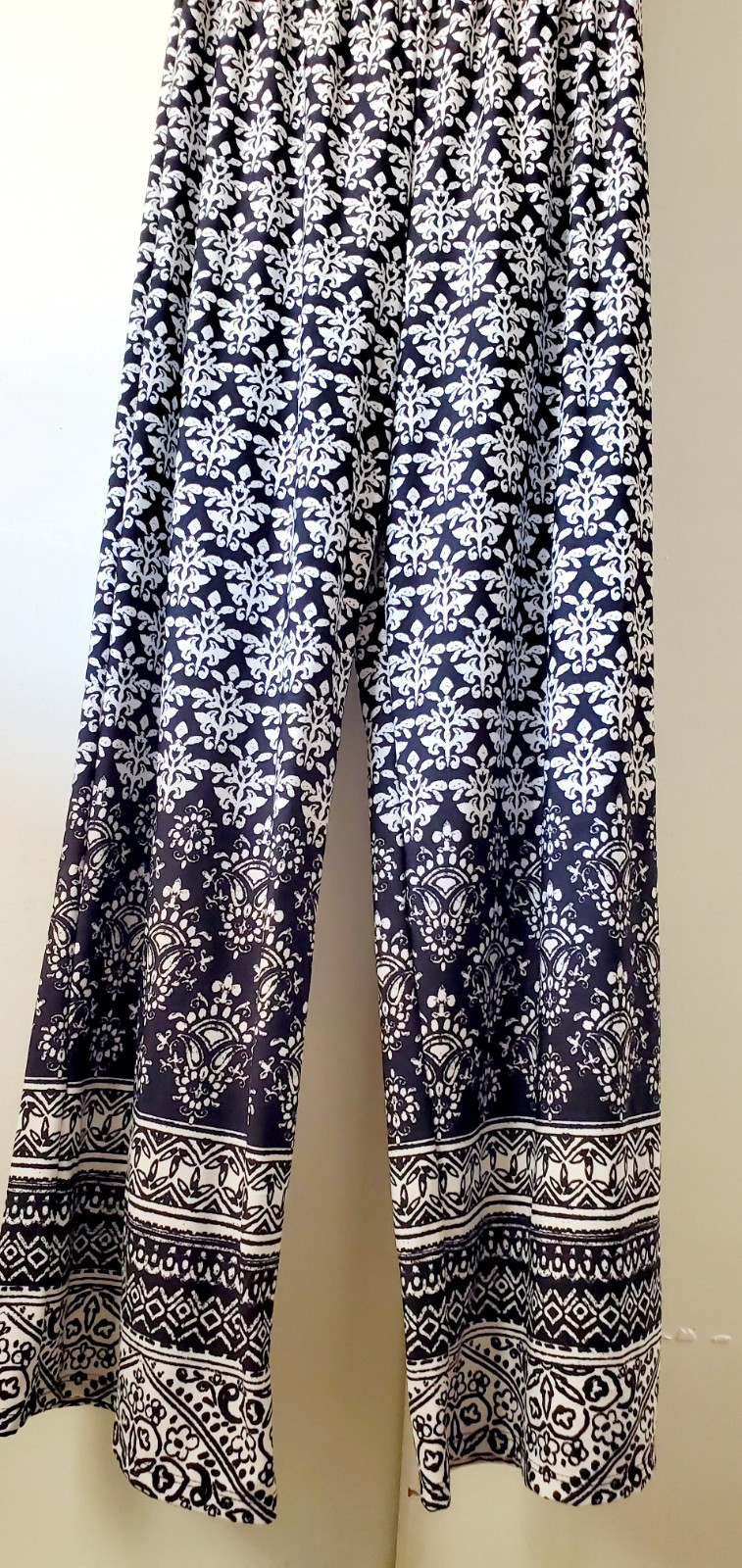 TACERA Petite Women Jumpsuit Black & White Medium