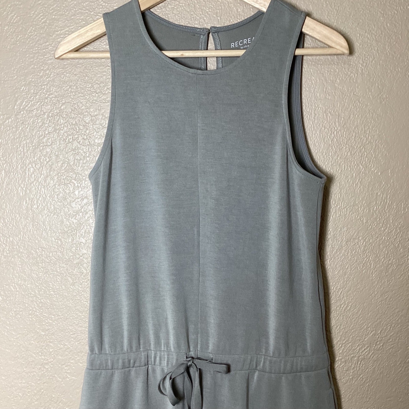Recreation by Thread & Supply Green Onyx Modal Blend Sleeveless Romper Small