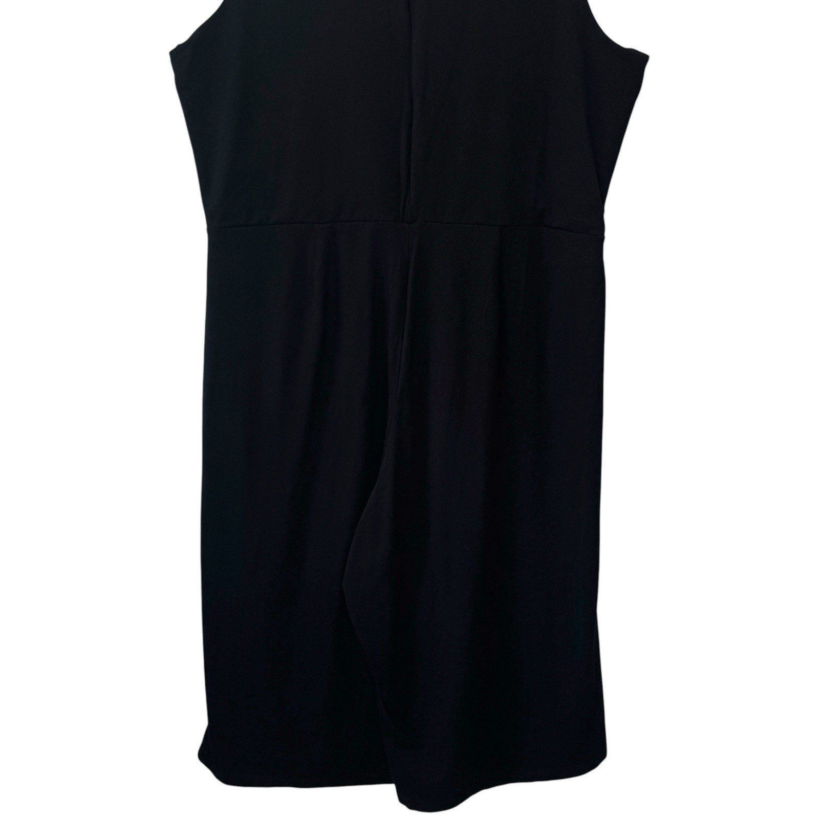 Eileen Fisher Stretch Jersey Knit Wide Leg V-Neck Jumpsuit Capsule Minimalist L