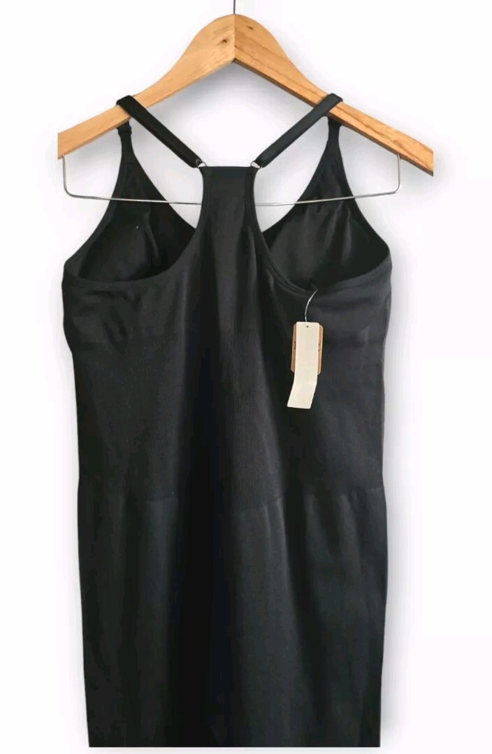 VS Pink Active Jumpsuit Womens Large Black Racerback Shelf Bra Athleisure NWT