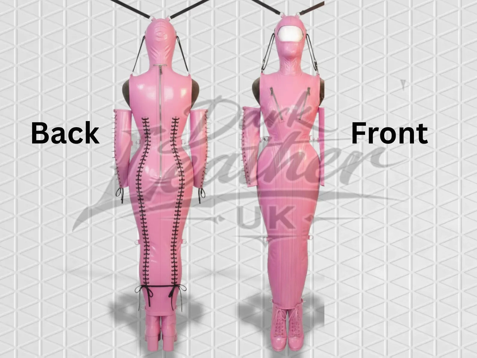Handmade Genuine Leather Women’s Domina Corset Dress – Gothic Party Dress