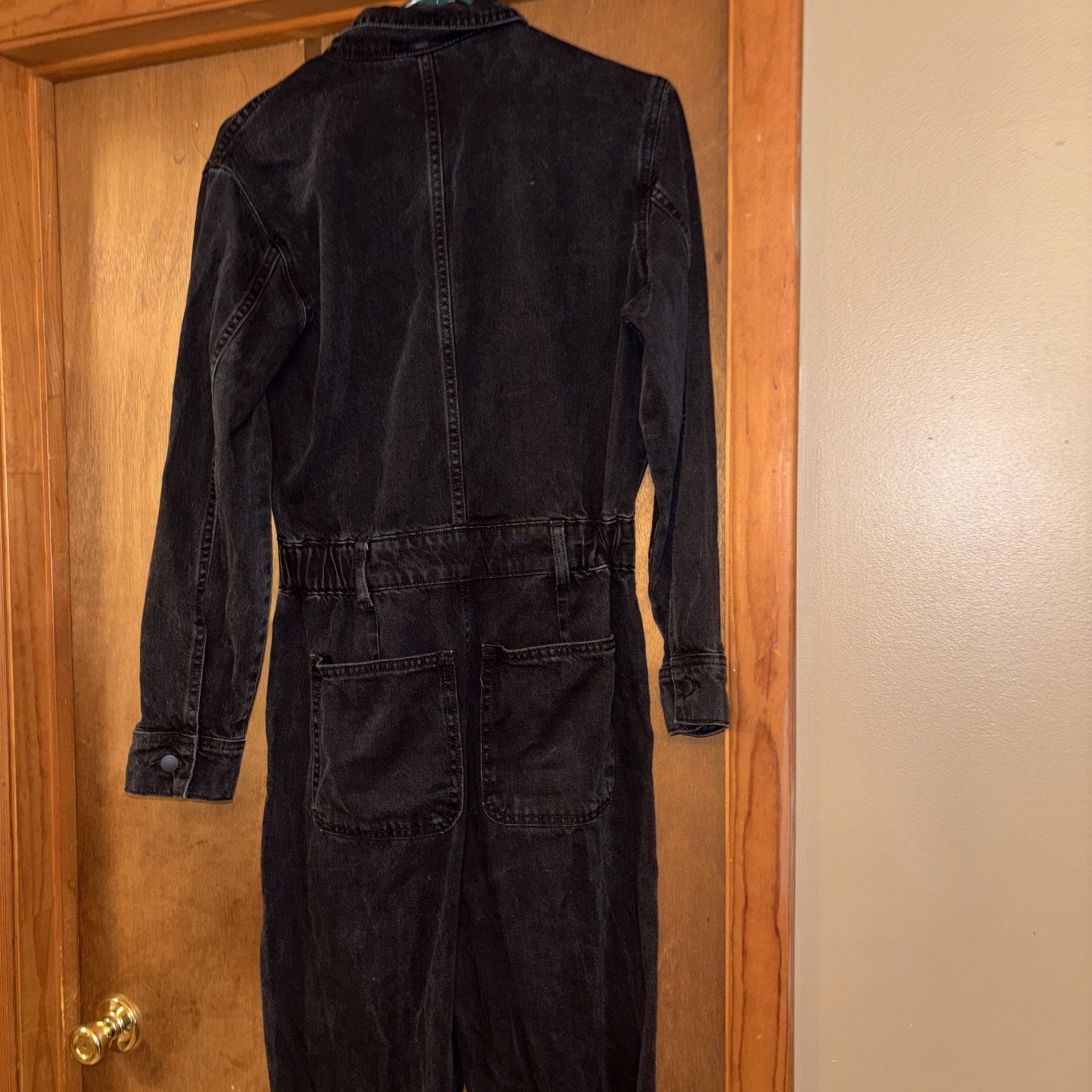 Universal Thread Women’s Button Front Black Coveralls Boilersuit 6