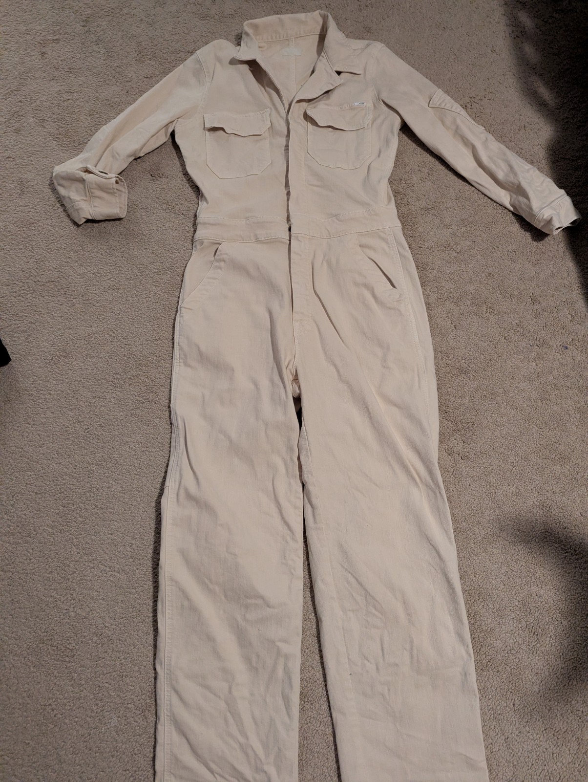 Mother The Fixer Jumpsuit Boiler Suit Birch Color Size Xs