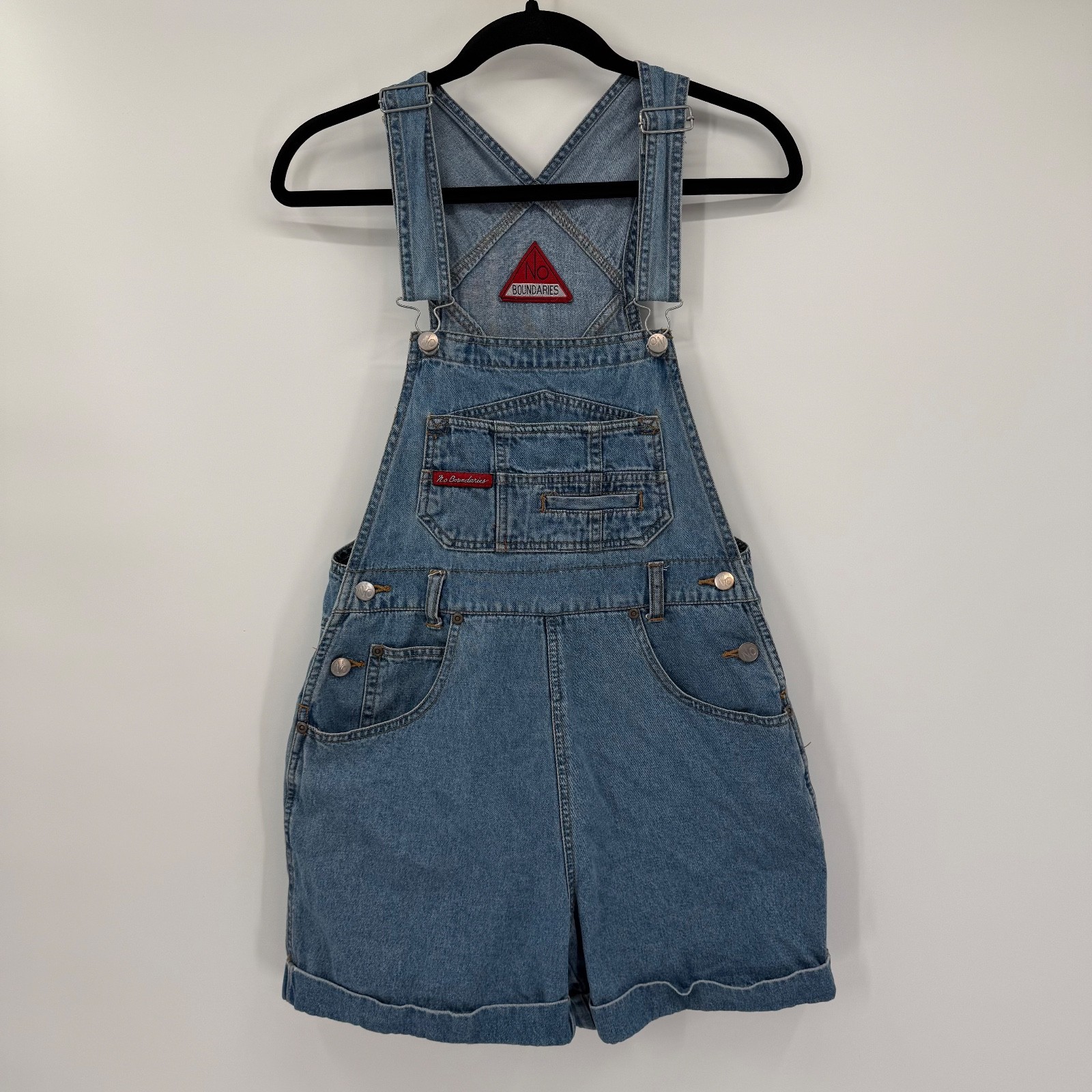 No Boundaries Womens Medium Denim Overalls Vintage Romper Cotton Y2K