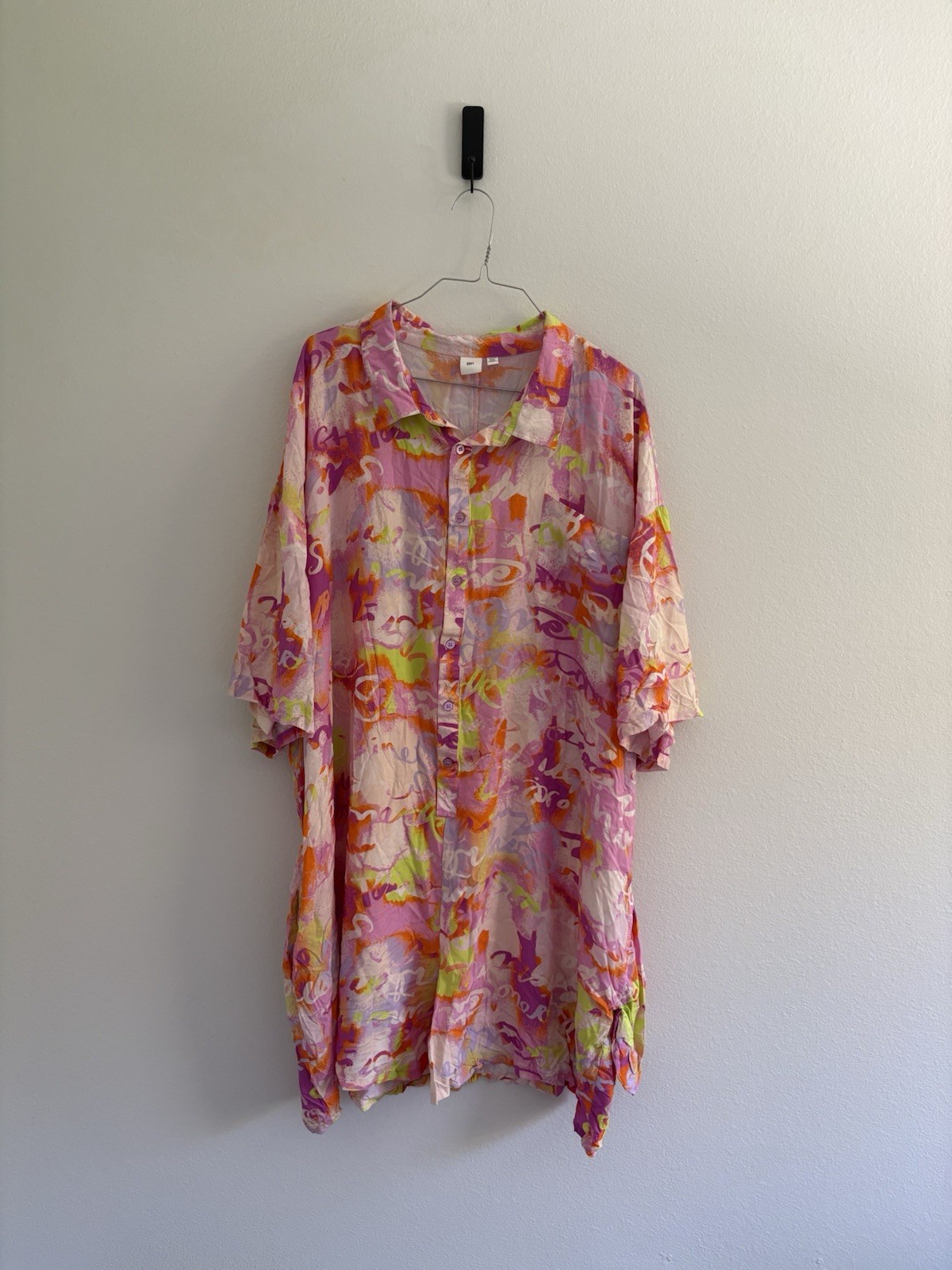 BP. Nordstrom Vibrant Shorts Romper 3XL Neon Pink Purple Orange Green Button Up