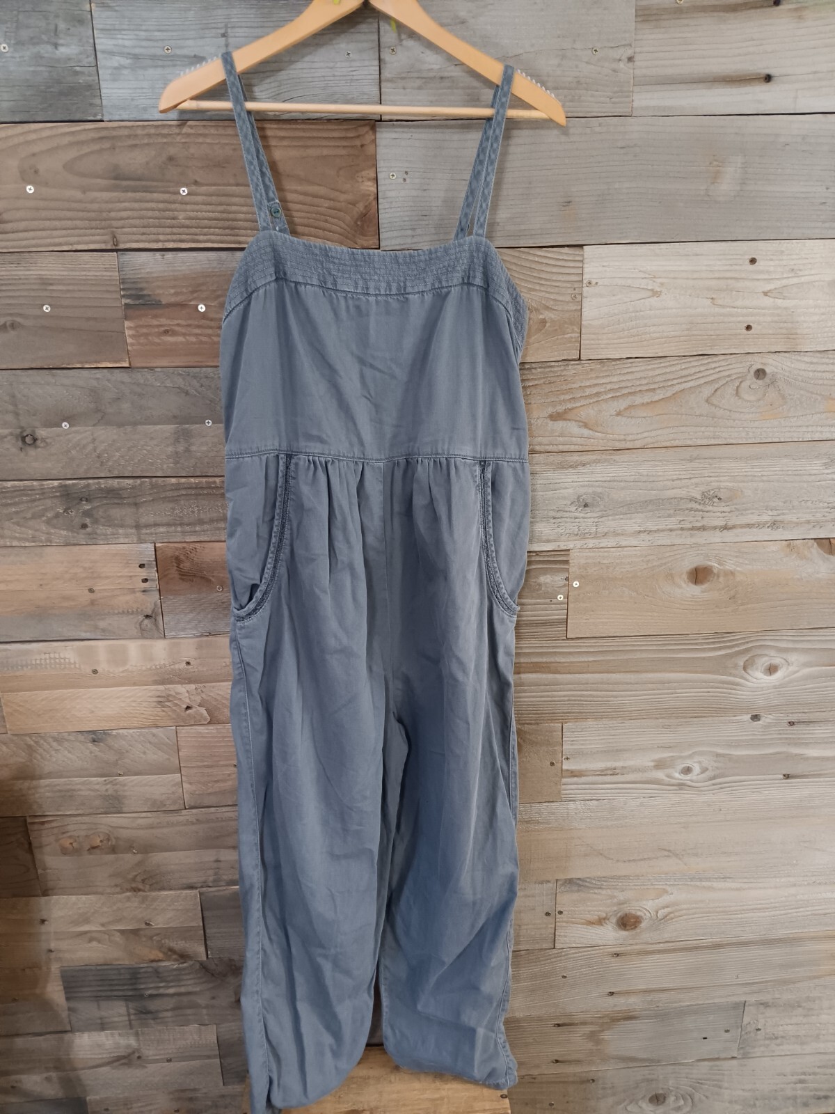 Anthropologie Postmark Equinox Jumpsuit Sz. M Jogger Hem Adj. Cami Strap Layer