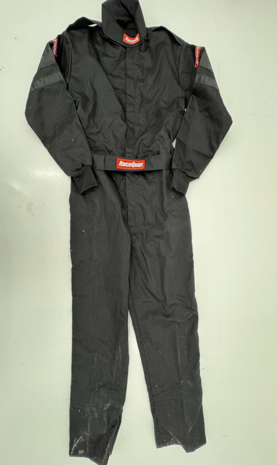 RaceQuip Black Long Sleeve Zip Up Racing Fire Jumpsuit Mens Size SML