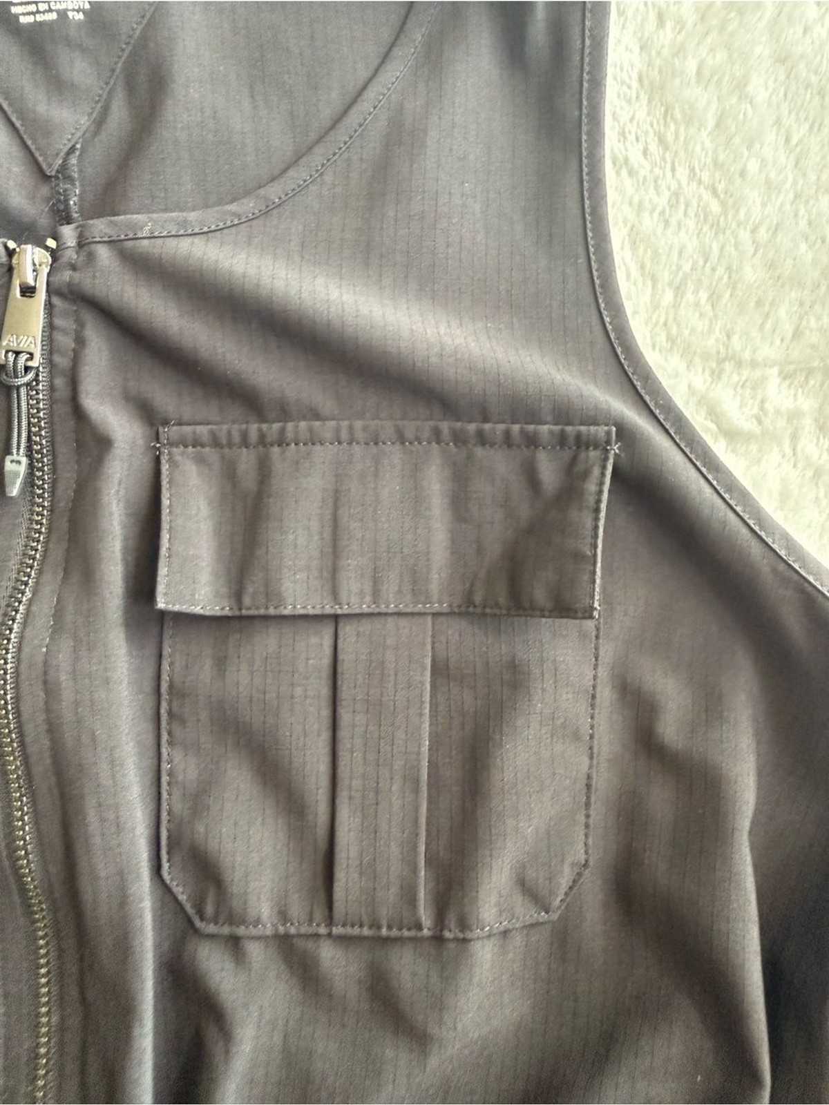 Avia Black Utility Cargo Romper Zip Front Size Small