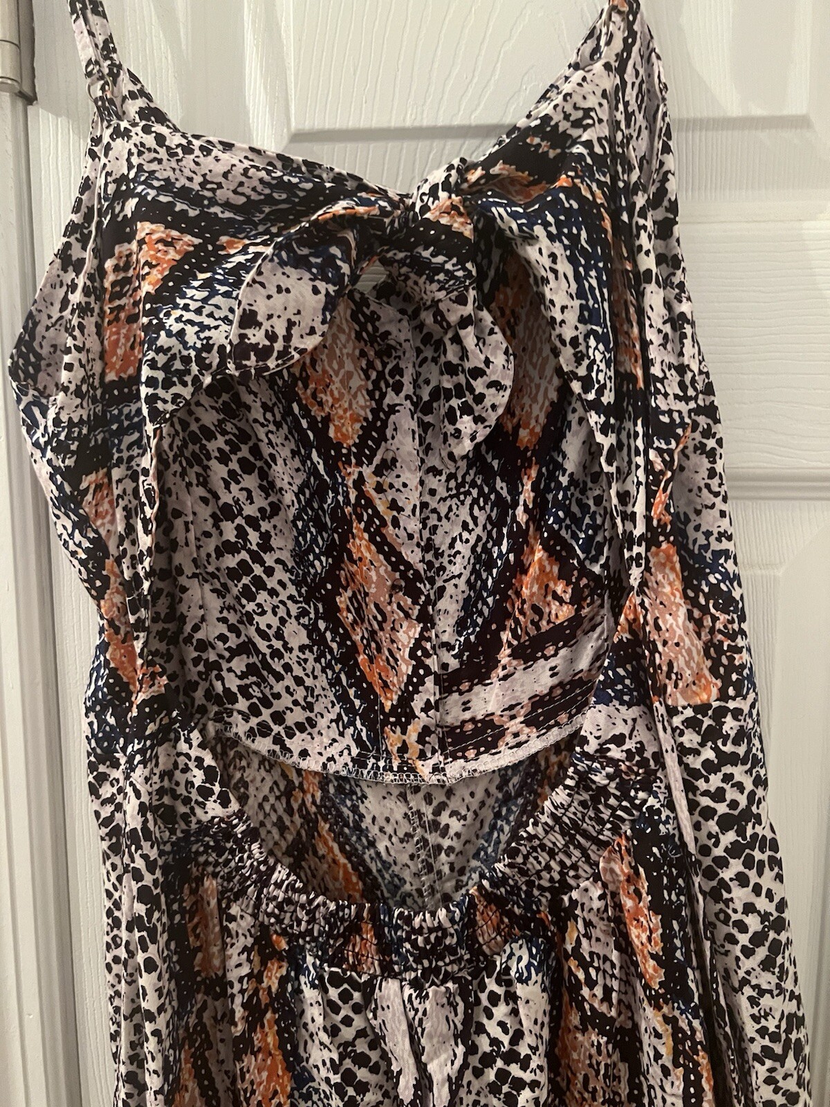 Angie Snake Skin Geometric Print Jumpsuit Size Large Retail $52.00 New With Tag