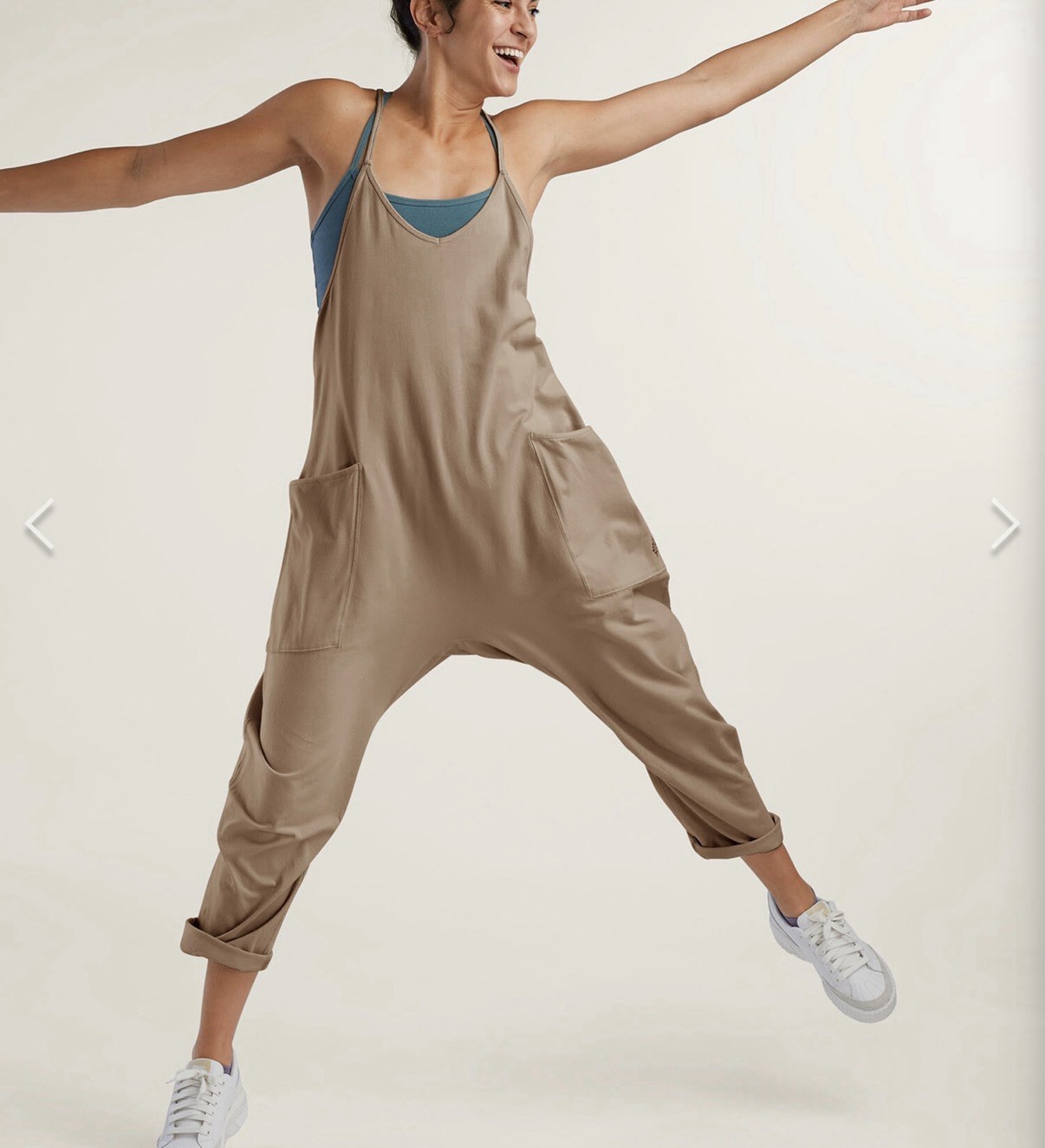 Free People FP Movement Women’s Size S Hot Shot Jumpsuit Sage Stone Color NWT