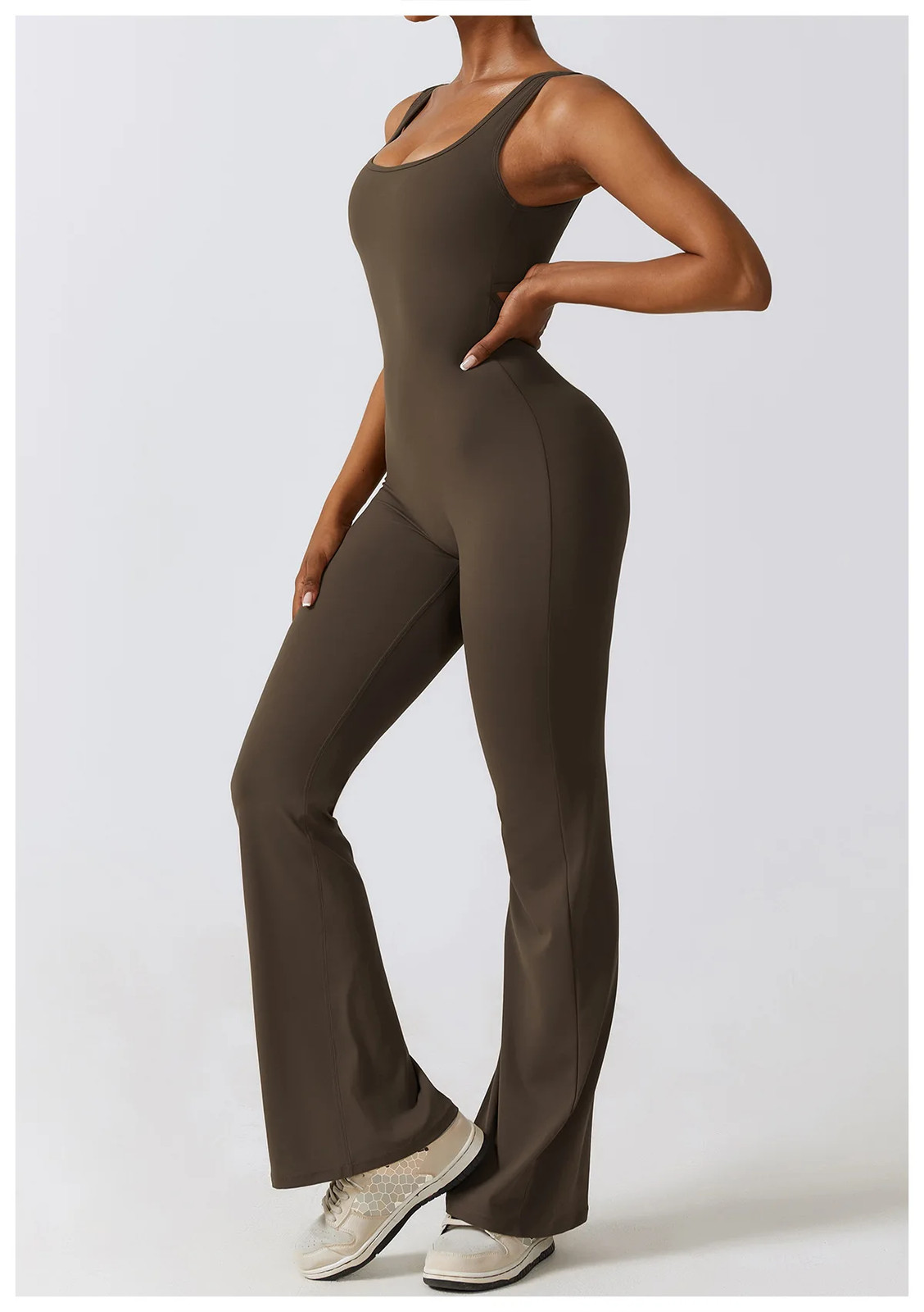 Nylon Spandex Jumpsuit Women Sleeveless Training Gym One Piece Fitness Romper