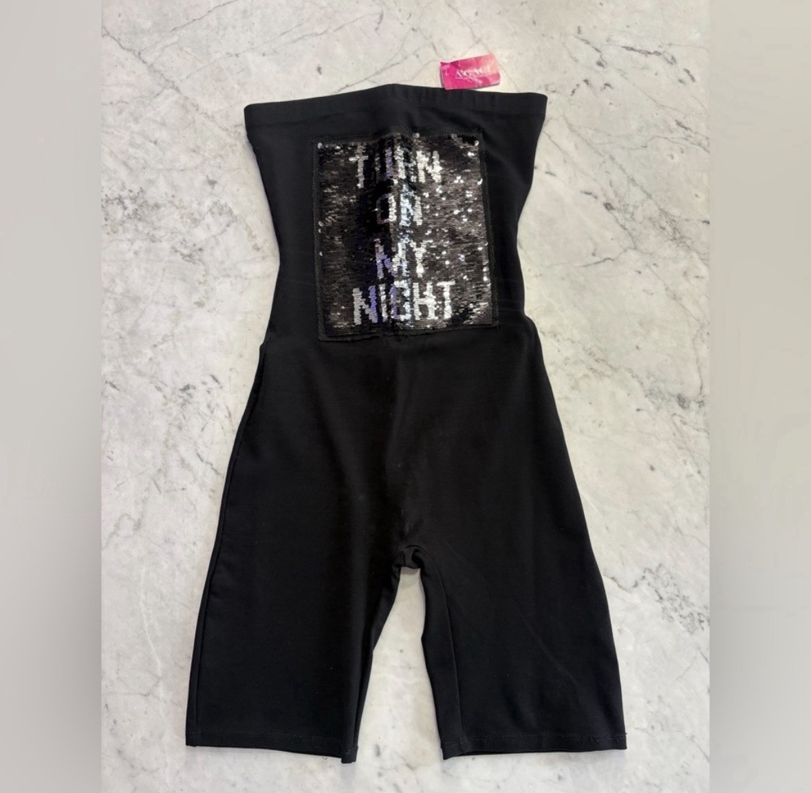 Women’s Black Romper Turn On My Night Sequin, Stretch M Clubwear Partywear