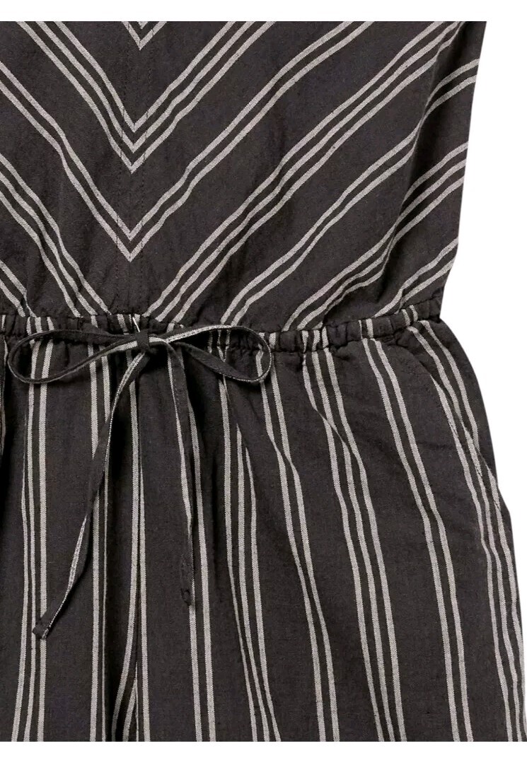 Amazon Essentials Women’s Linen Cotton Blend Romper Shortalls Stretch Size 12