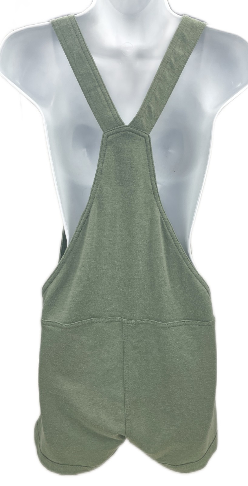 Junior Medium Green Shortalls Romper Shorts Jersey Knit Full Circle Trends