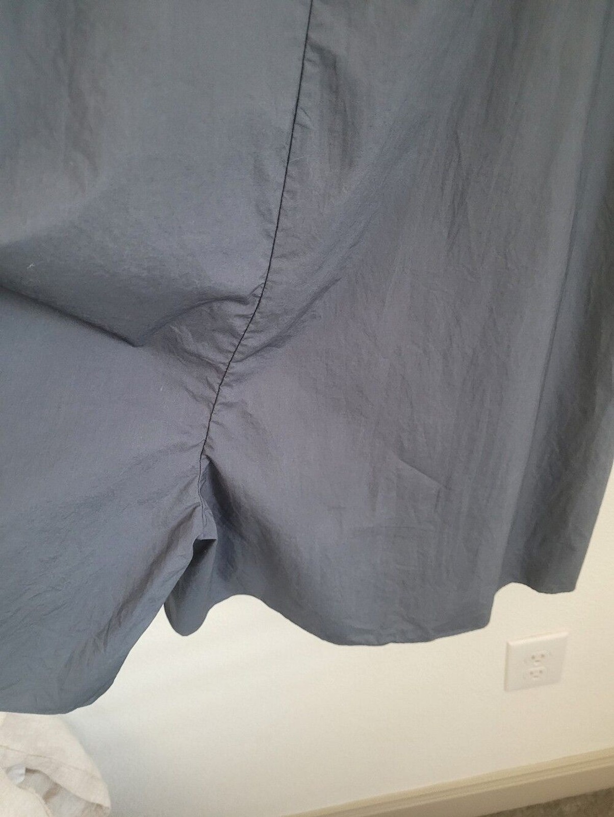 COS Minimalist Matte Cotton Wide Leg Pinafore Romper Charcoal Gray Sz XS Scandi