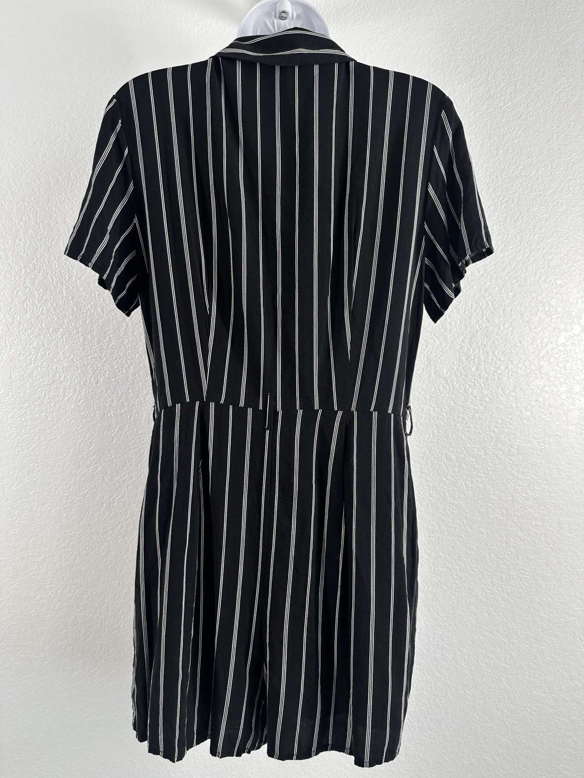 Abercrombie & Fitch Black Striped Shorts Romper, Sz: M Preppy Summer