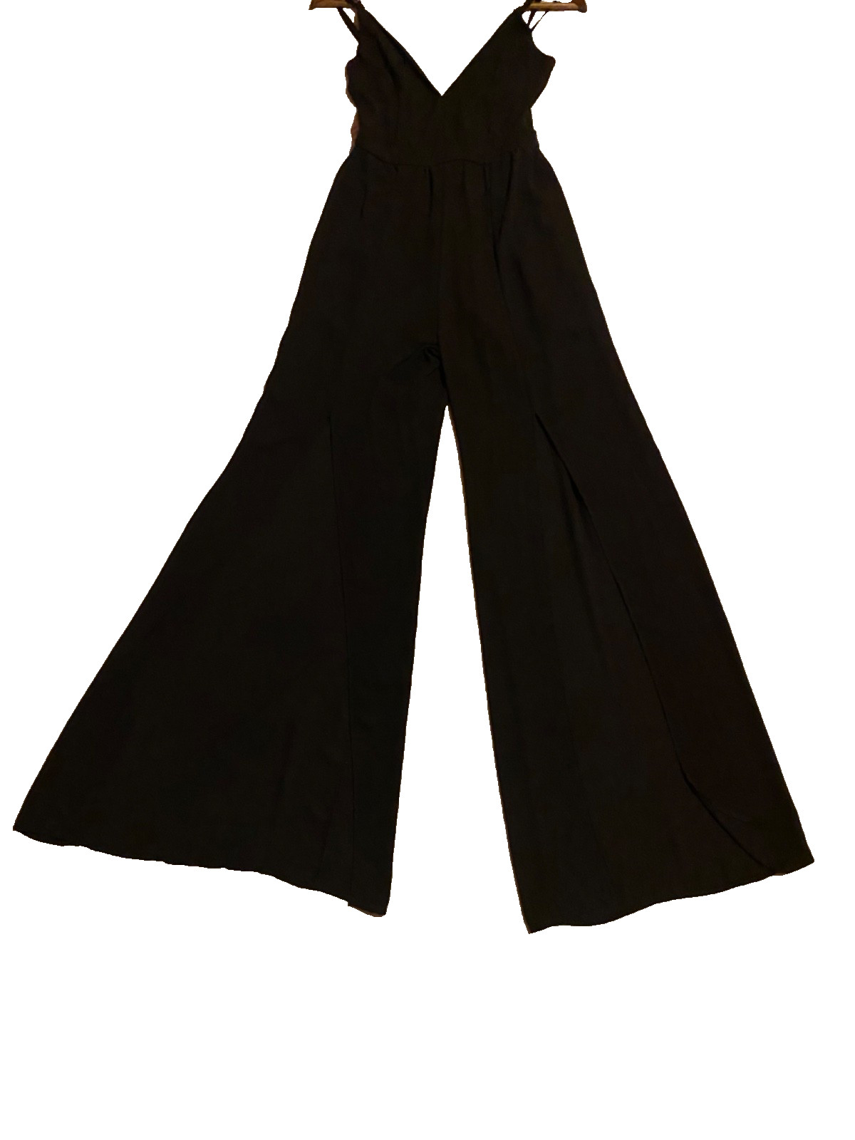 Charlotte Russe split leg spagetti strap zipper back jumpsuit