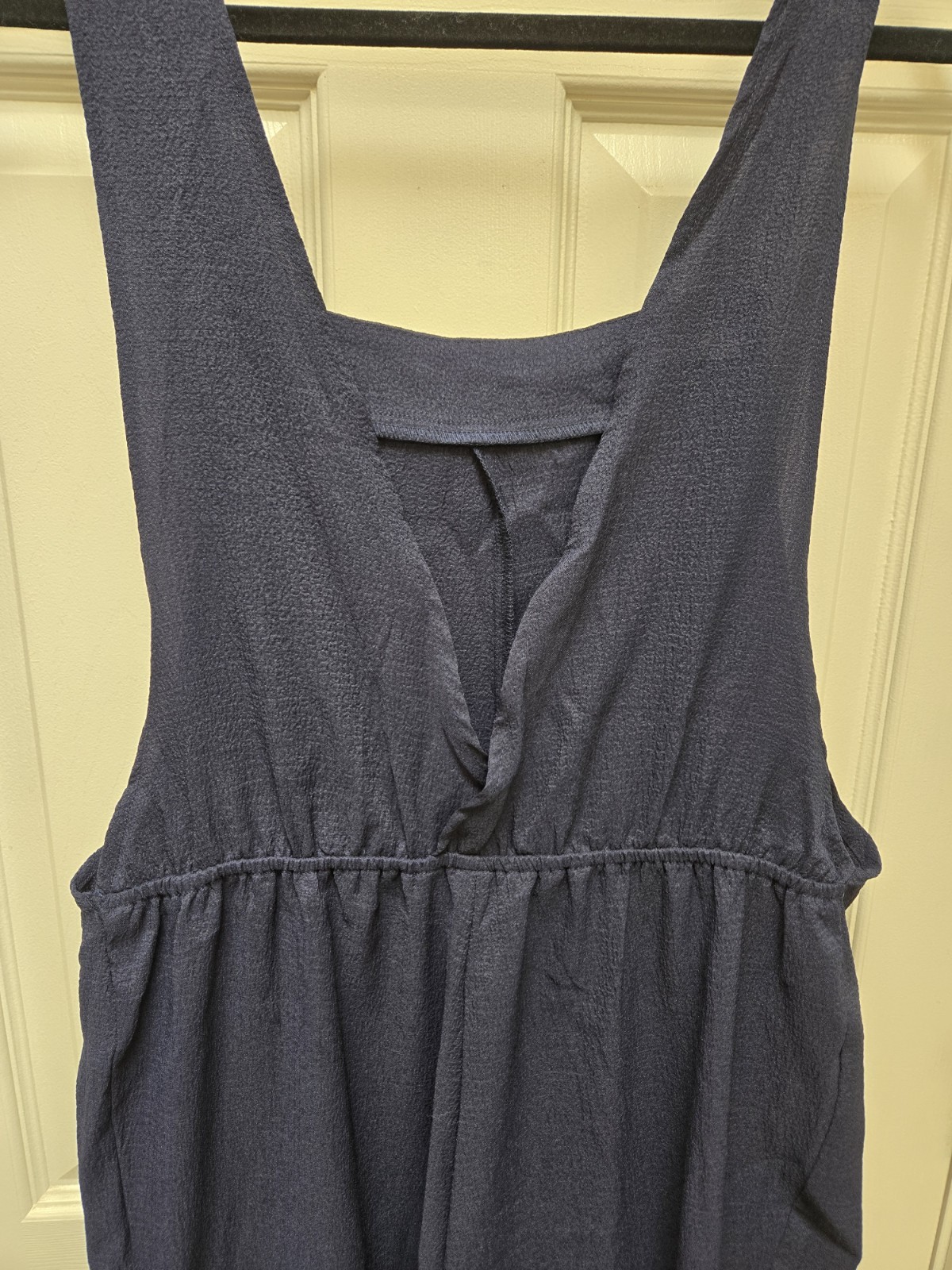 NWT Cupshe Navy Lightweight Sleeveless Wide-Leg Jumpsuit w/ Pockets, Medium