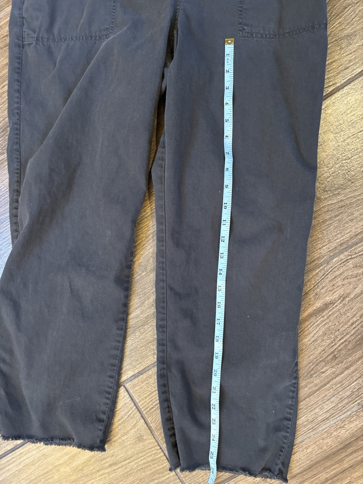 Aerie Charcoal Gray Overalls Womens M Relaxed Straight Leg Utility Raw Hem