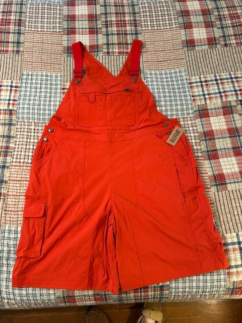 Duluth Trading Co. Red 2XL Women’s Heirloom Gardening Short Overalls NWT