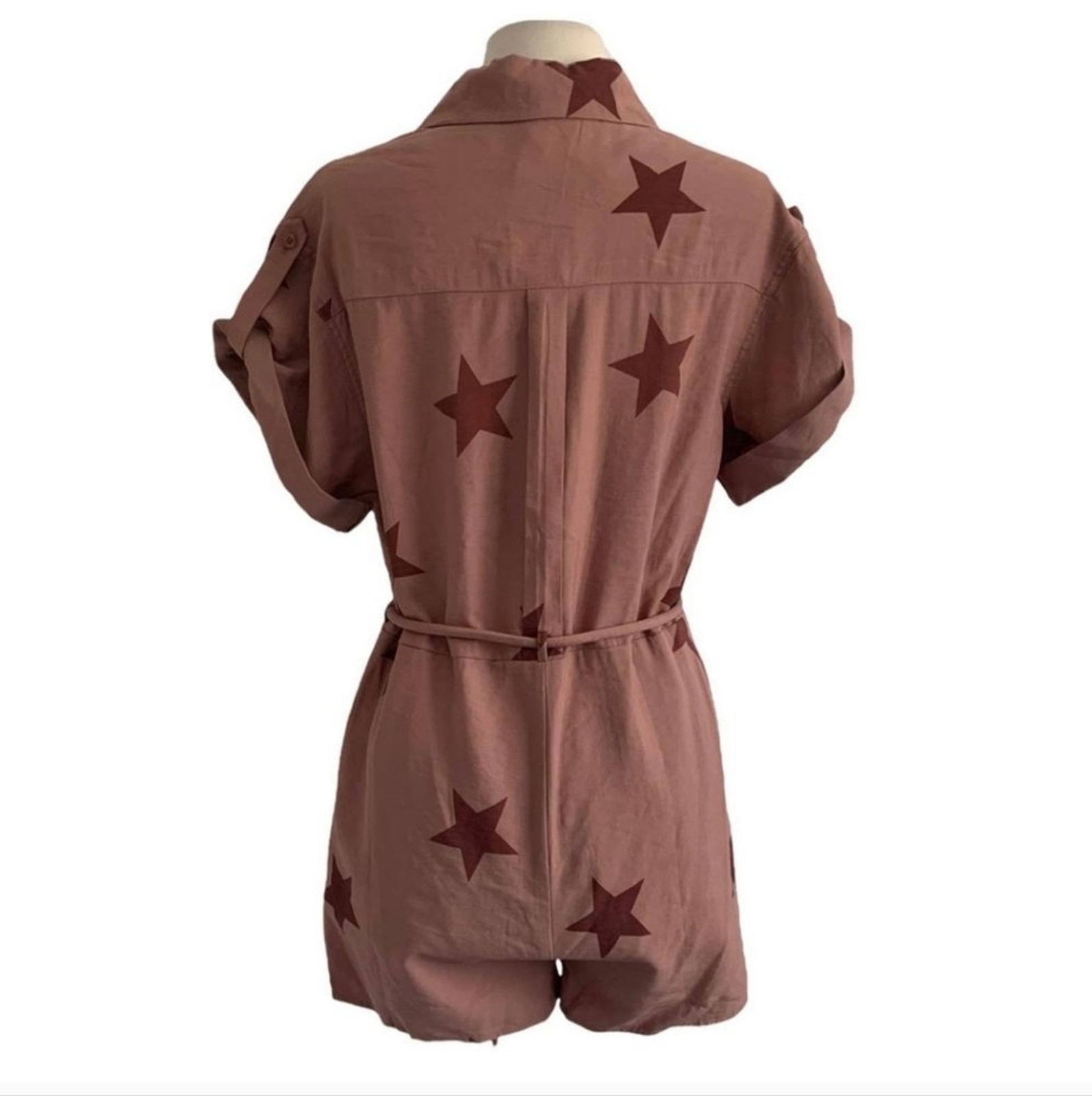 Storia Mauve Star Romper Size S Dusty Rose / Maroon