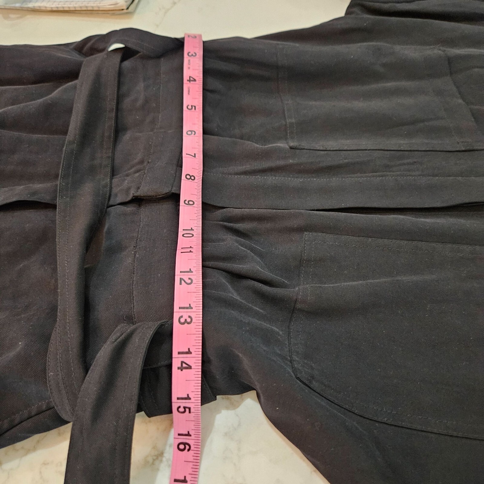 Nine West Black Belted Utility Jumpsuit Long Sleeve Medium Pockets NWT