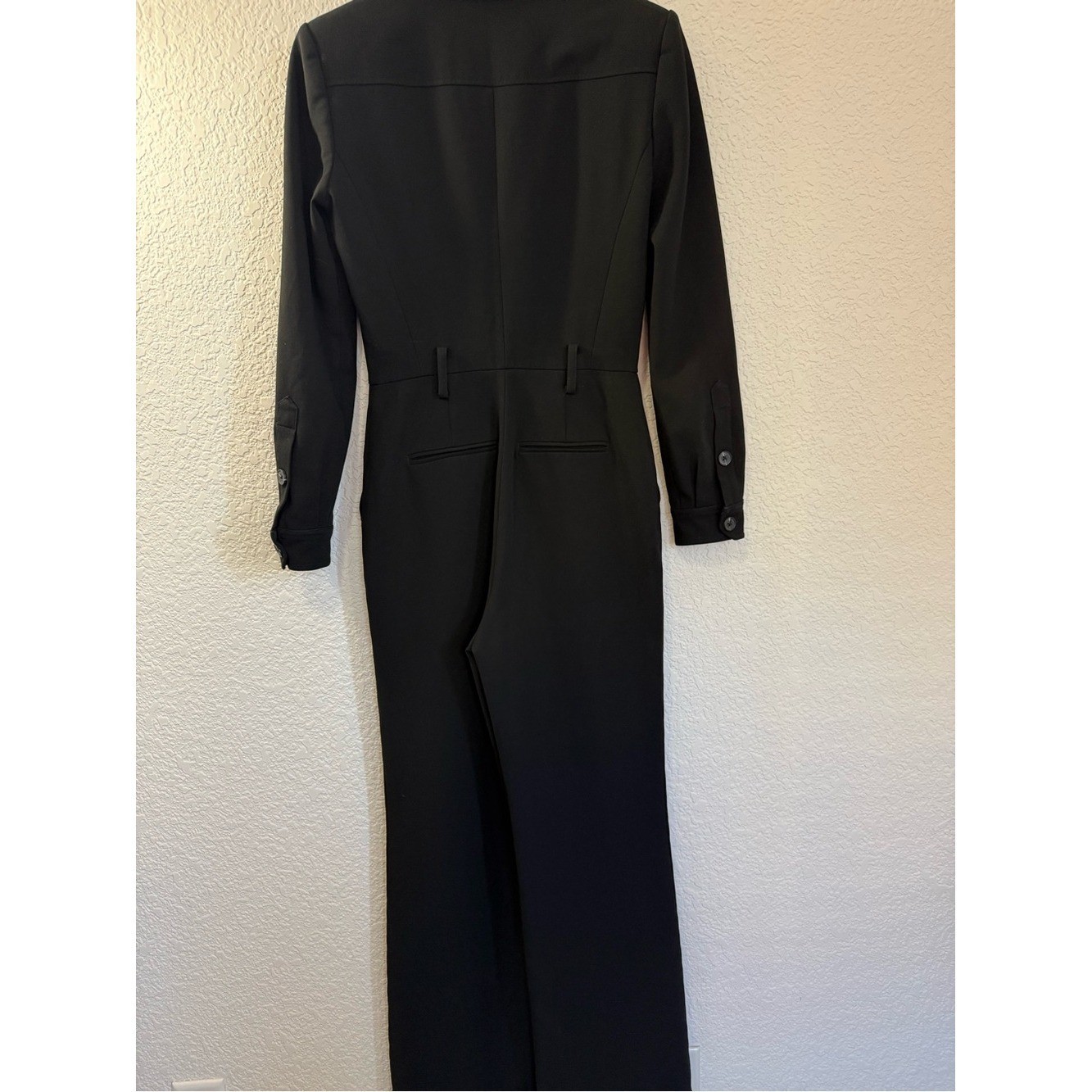Reiss Ray Utility Jumpsuit | Wide Leg Tailored Black Career Glam | Size 2