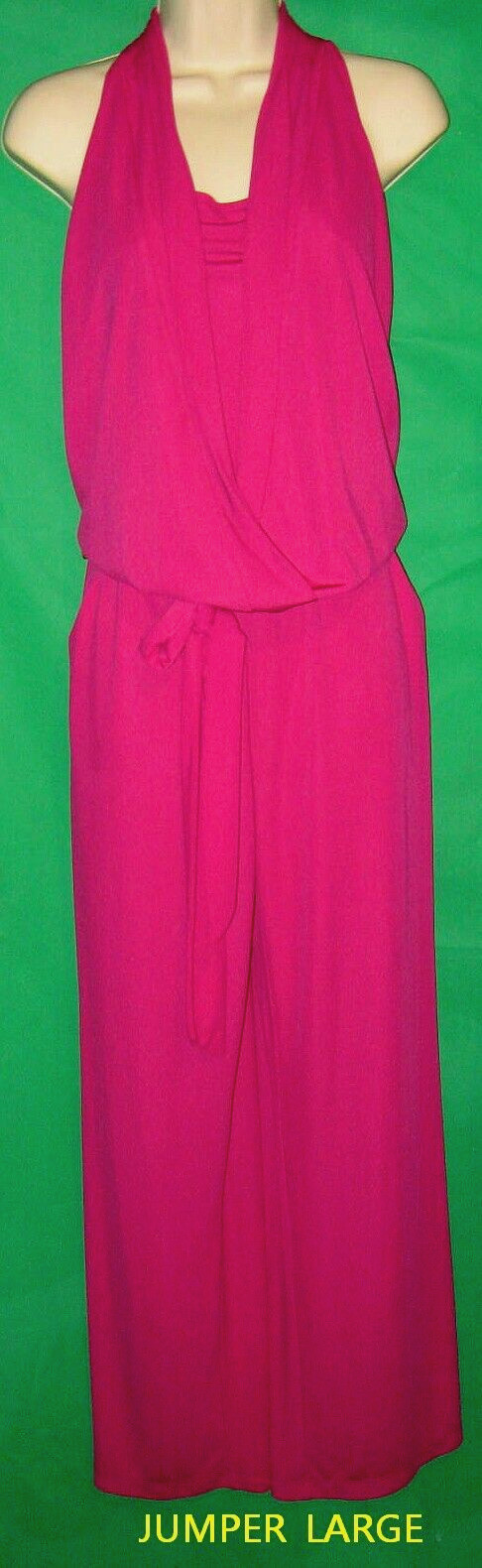 L jumpsuit INTERNATIONAL CONCEPT wrap pants stretch wide leg retro high waist