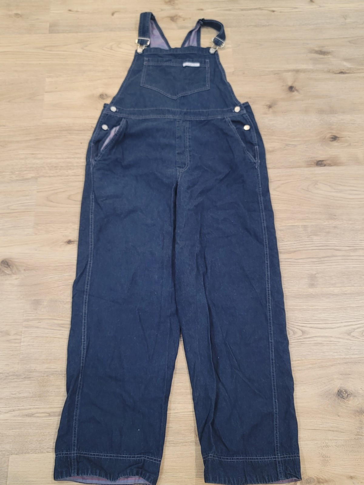 Fresh Produce Blue WomensOveralls Size XL 36×31 Pockets Bib Made in USA