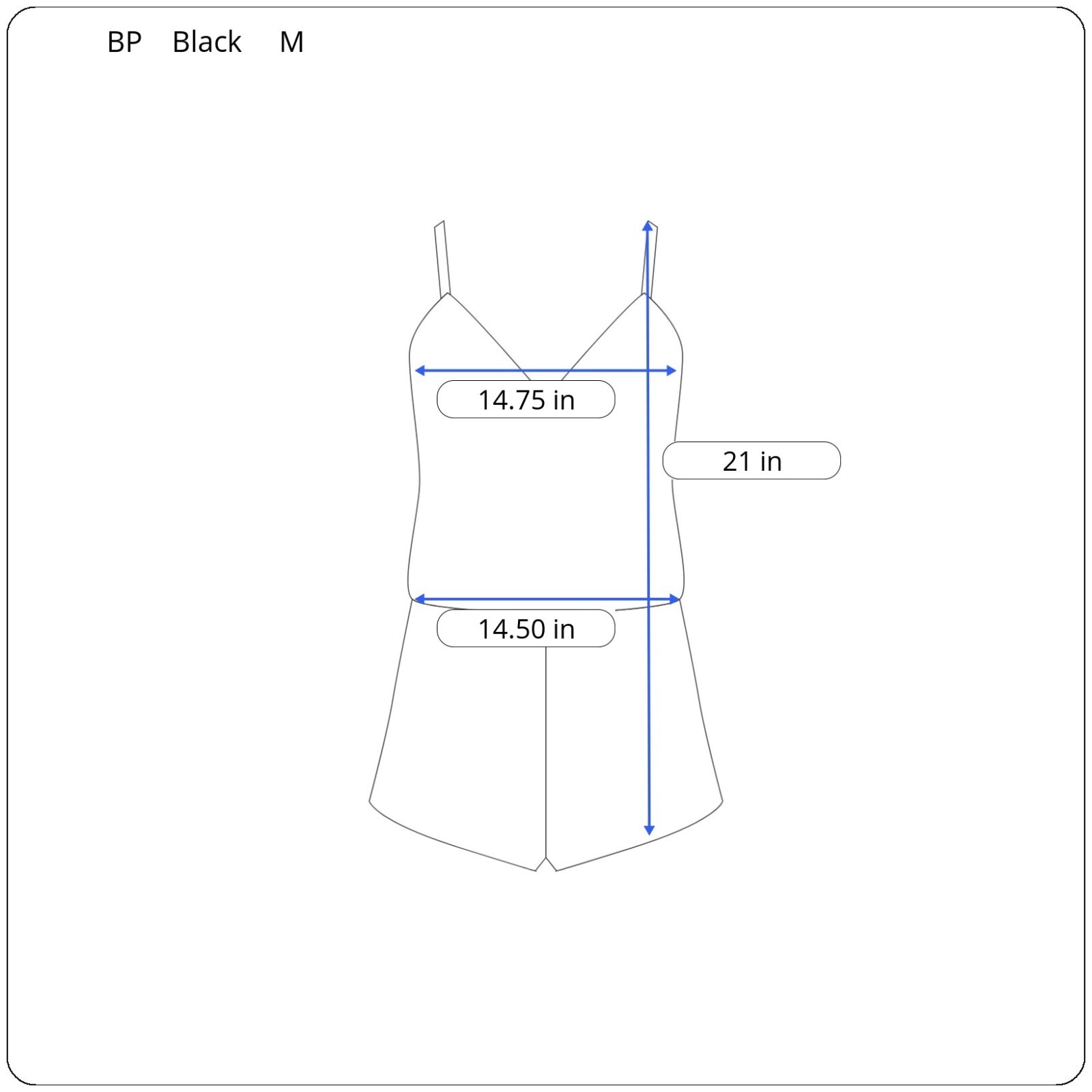 New BP. Smocked Bodice Romper Womens Medium Size M Black White Geometric Crinkle
