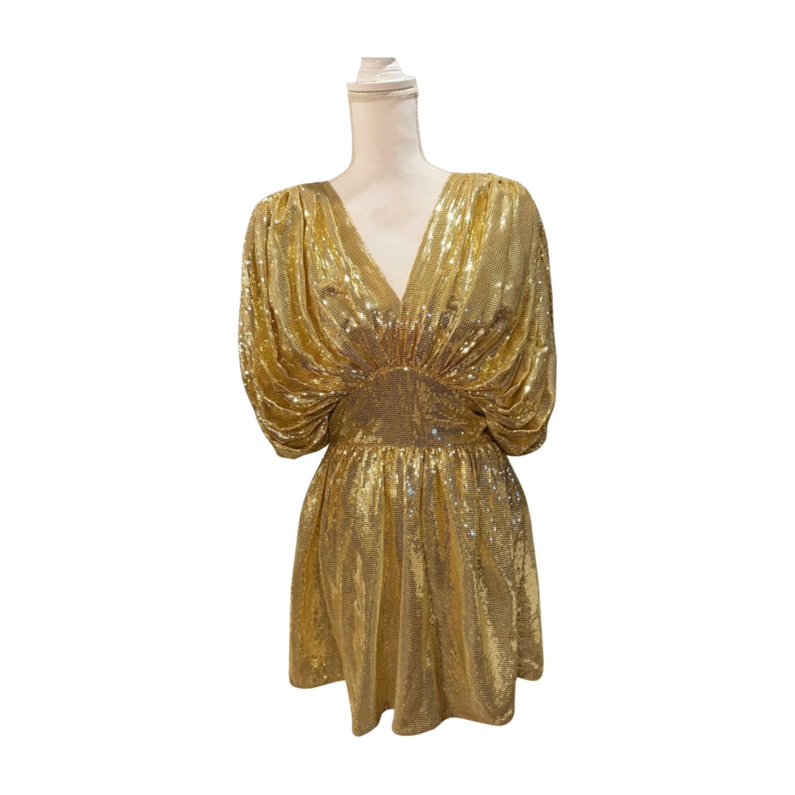 Julia Clancey Mini Jumpsuit Sequin Gold