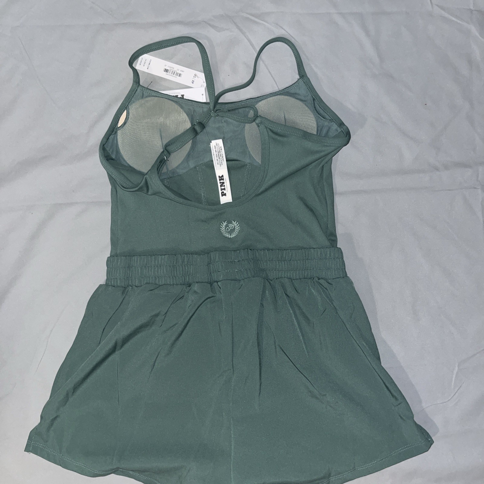 PINK Victoria’s Secret Romper Womens XS Green Ultimate Runsie Athletic
