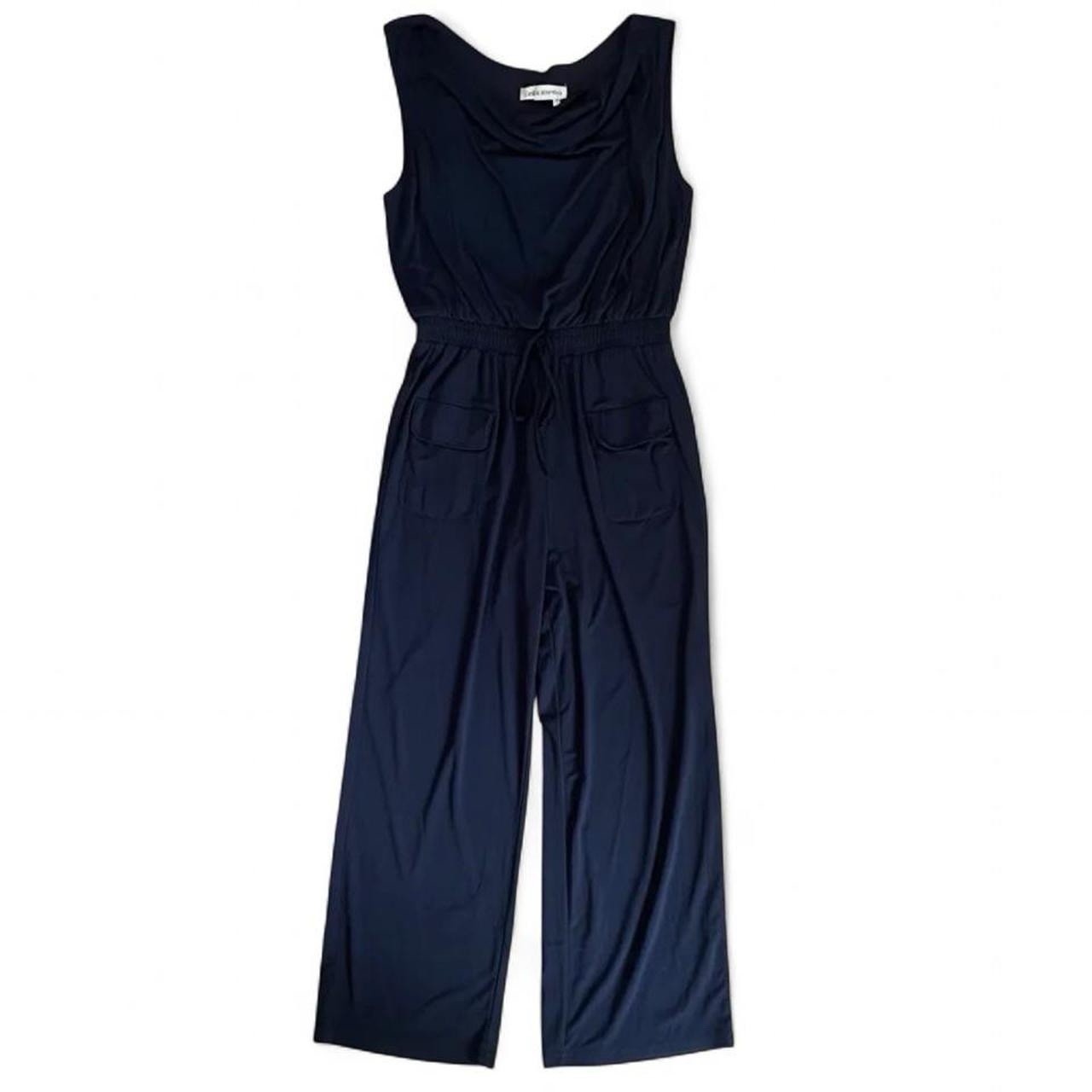 Emma & Michele Navy Blue Sleeveless Jumpsuit Pants Romper Medium