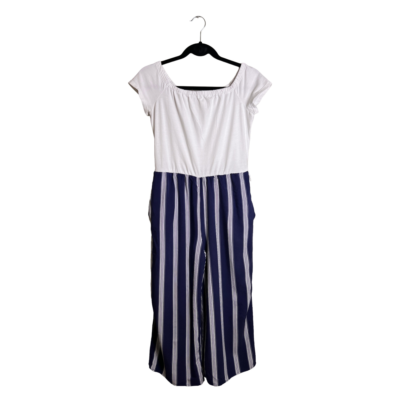 Maison Jules Striped Culotte Jumpsuit Nautical Boho Small