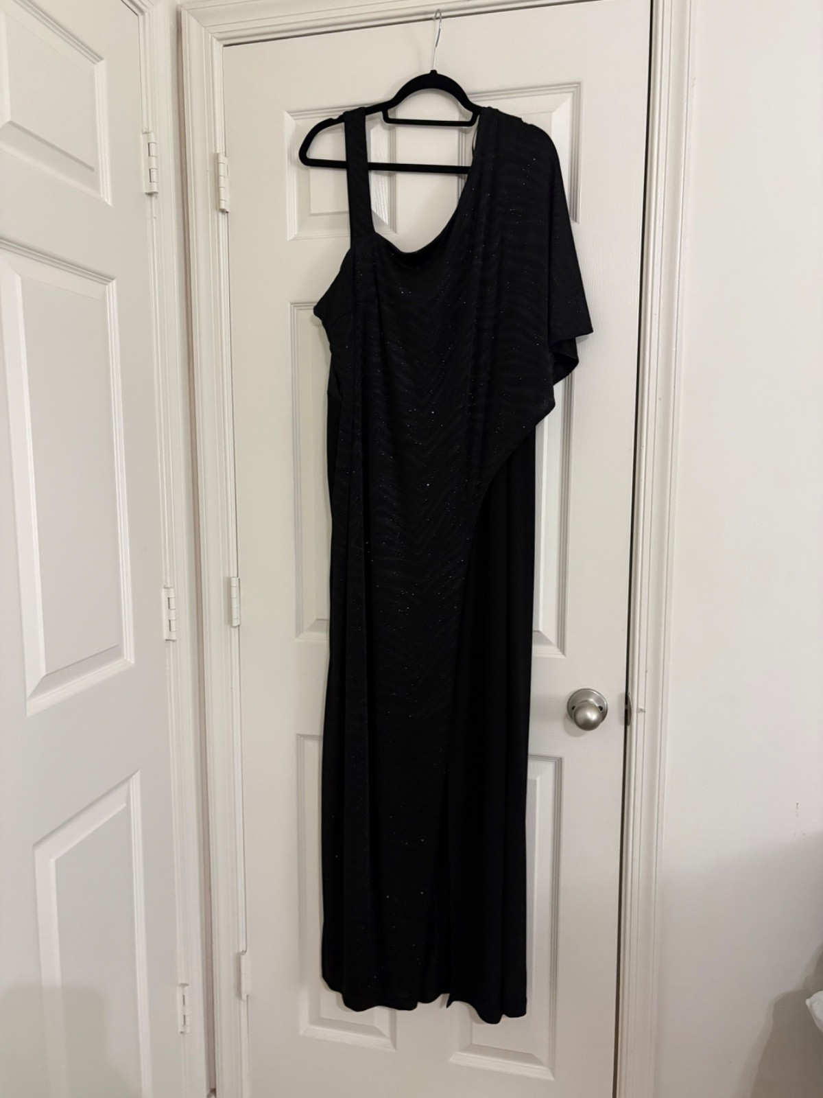 New, Never Worn Black Glitter Overlay Formal Jumpsuit Size 22W