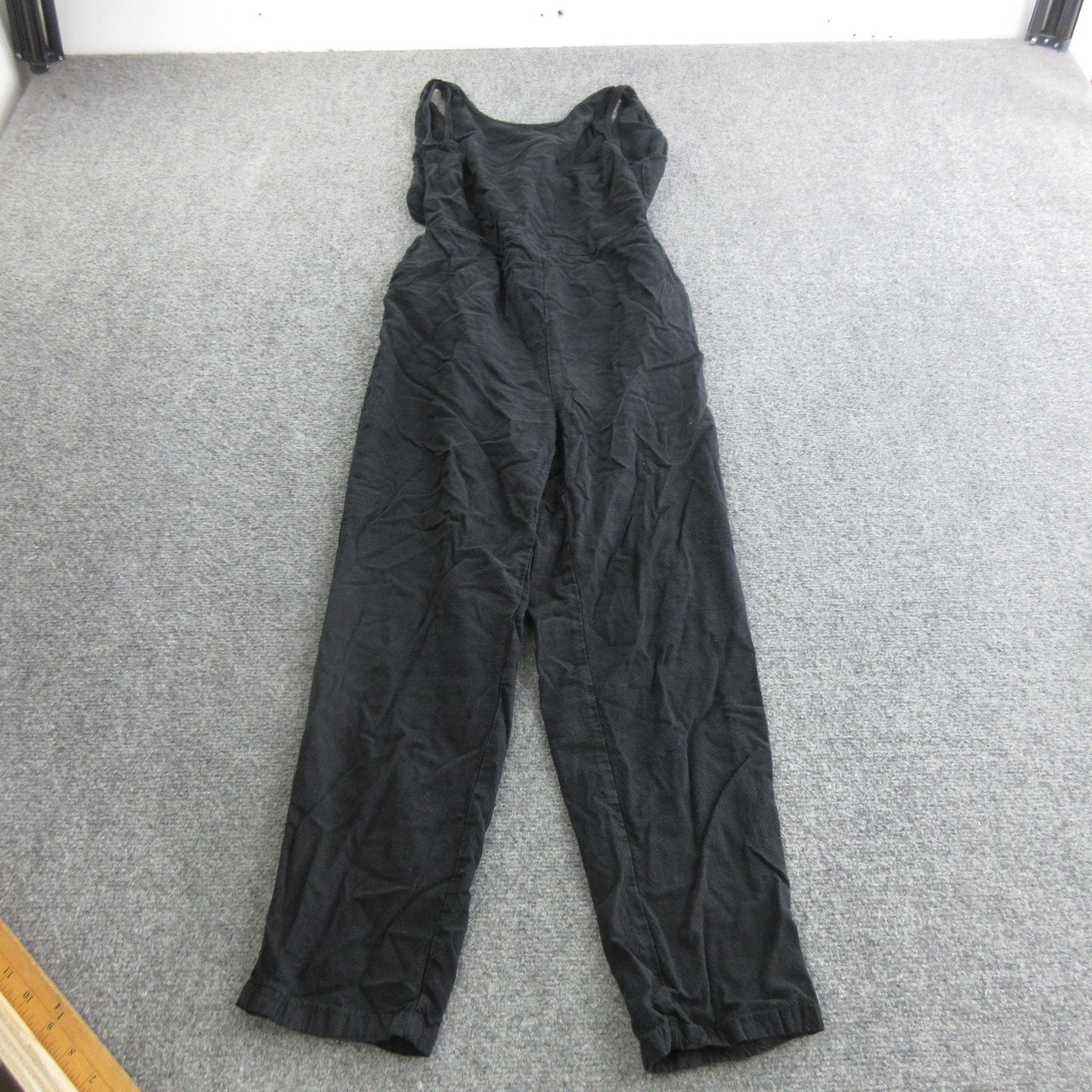 Marine Layer Jumpsuit Womens XS Black Sleeveless Scoop Neck Tie Back Pockets