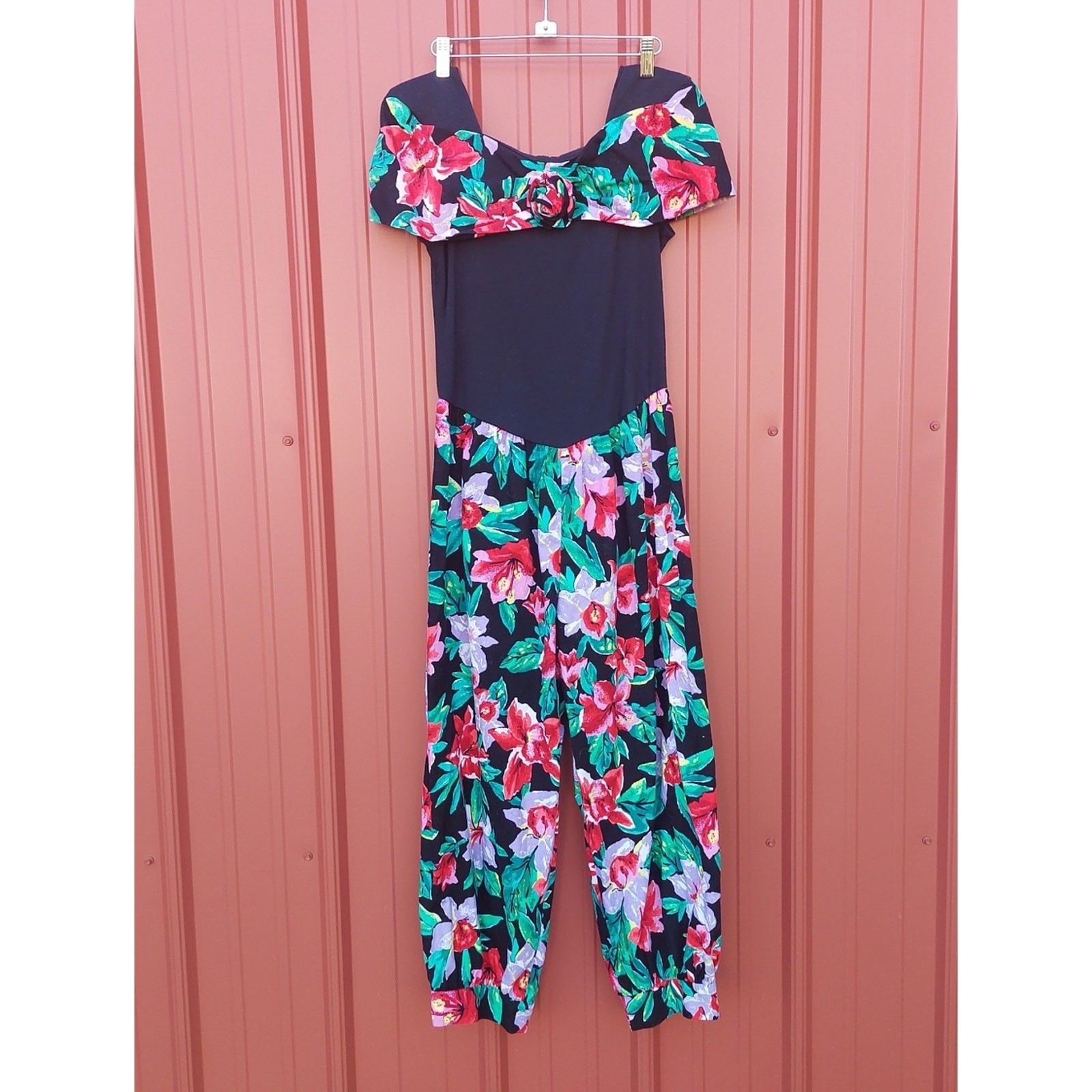 80’s Joni Blair of California off shoulder jump suit playsuit 9 cotton