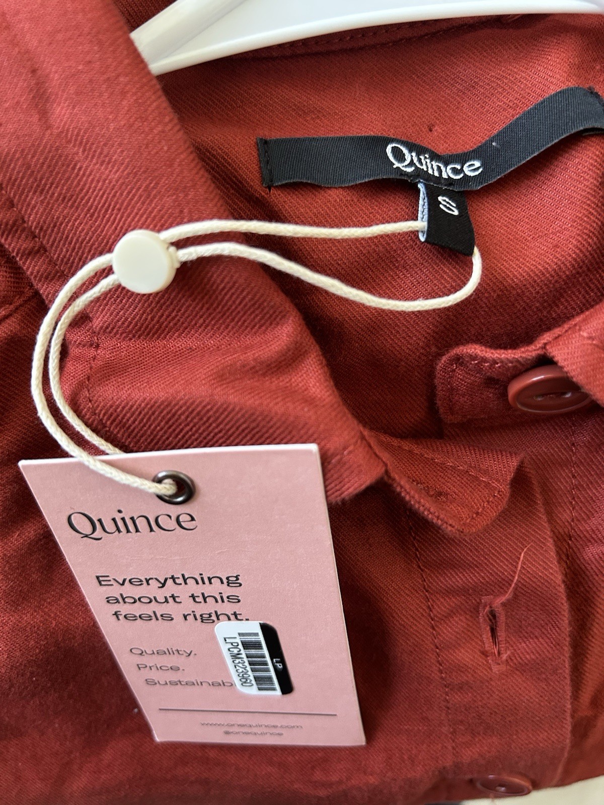 NWT Quince Women Linen/Organic Cotton Utility Jumpsuit Overall Sustainable Sz S