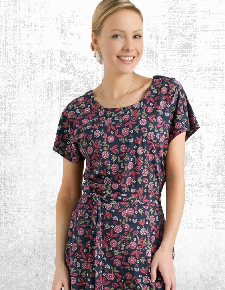 Womens Seasalt Wide Leg Jumpsuits in Floral Mosaic Coast Navy (A Bit Defect)