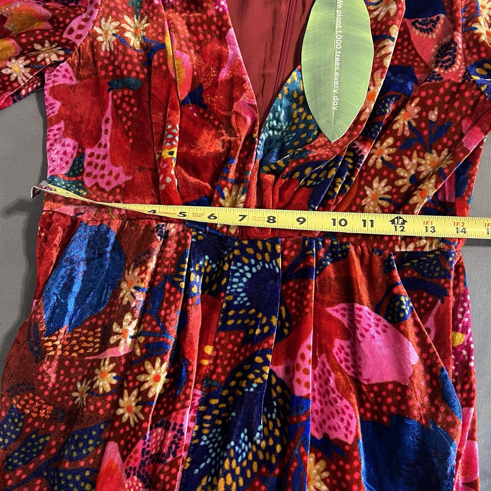 NWT Farm Rio Snake Garden Velvet Jumpsuit Size Medium Tropical Boho Eclectic