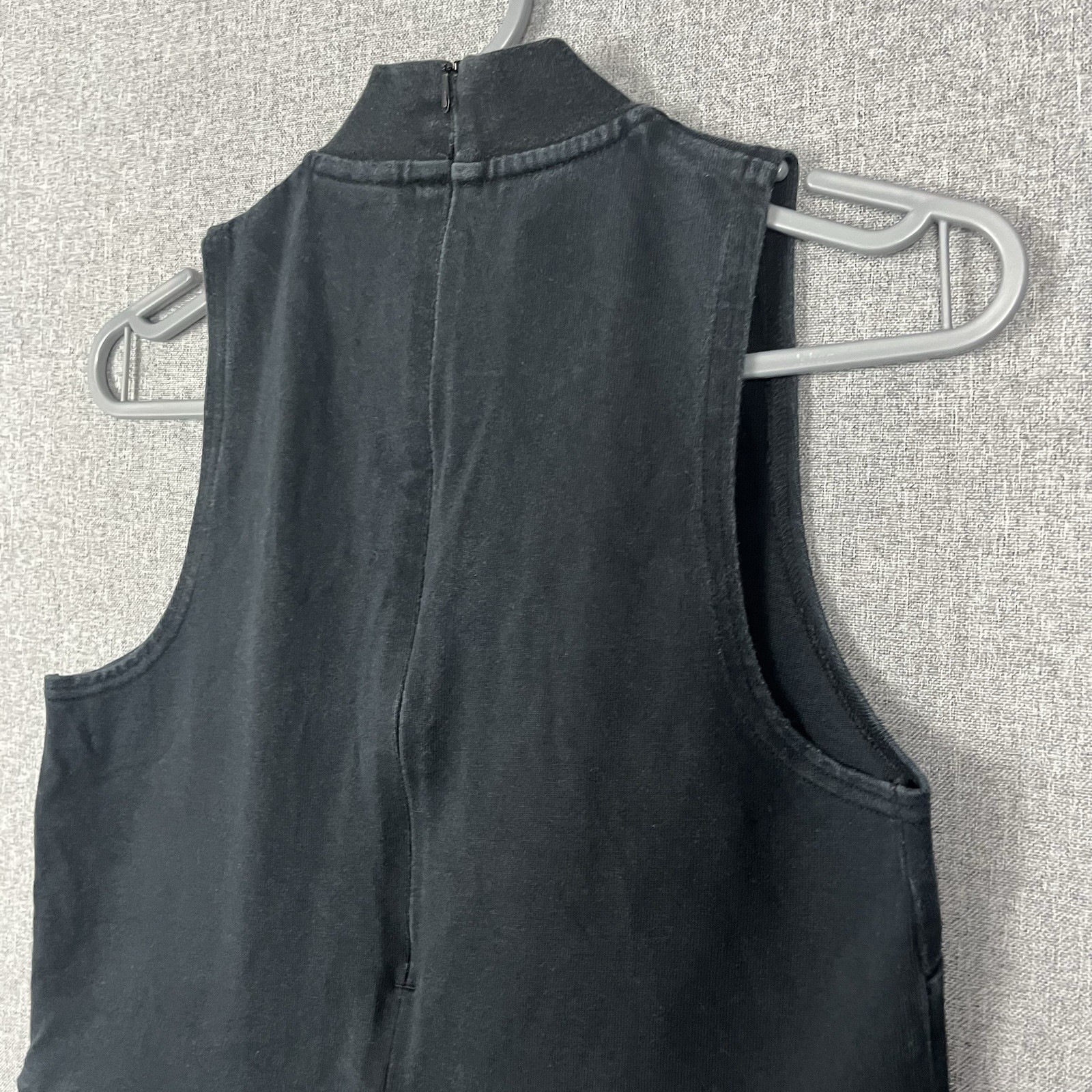 Nike Jumpsuit Size Small Woman Black 100% Cotton festival Pockets Zip to Rear