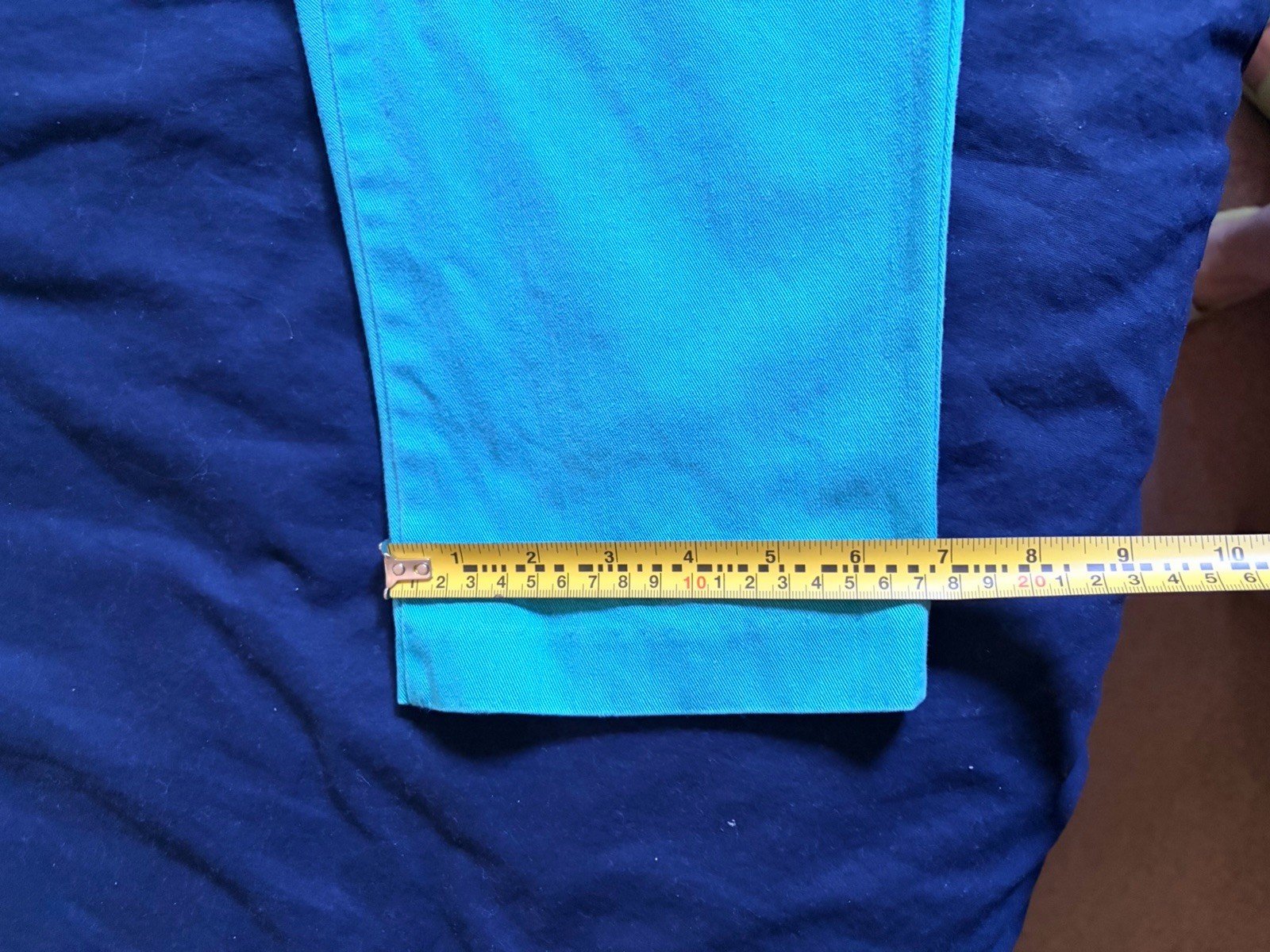 Vintage DREAMS Cotton Denim Jumpsuit Coveralls Blue Green Teal Size Large
